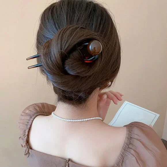 U Shaped French Hair Pin Hair Clips Pearl French Hair Pins for Women Elegant Fre - Picture 3 of 8